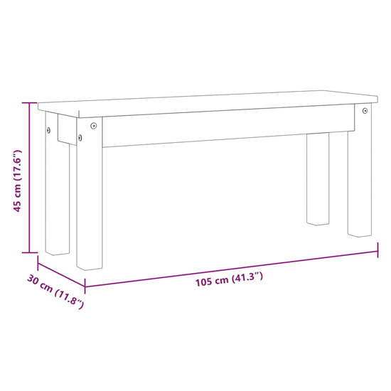 Bury Wooden Dining Bench In White And Brown