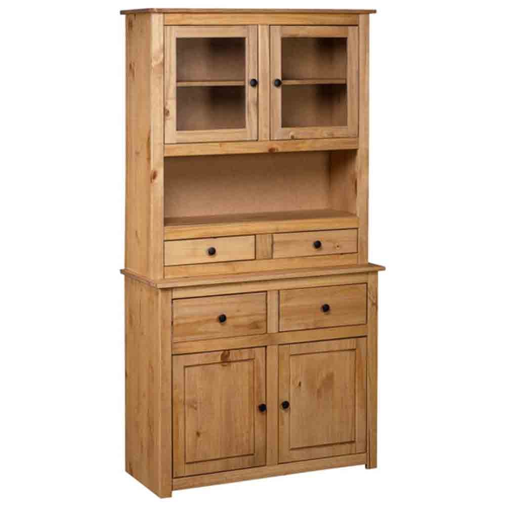 Read more about Bury wooden display cabinet with 4 doors in brown