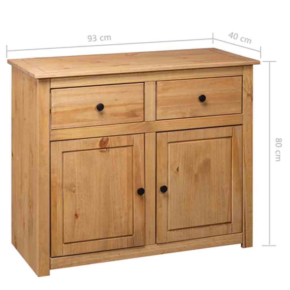 Bury Wooden Sideboard With 2 Doors 2 Drawers In Brown