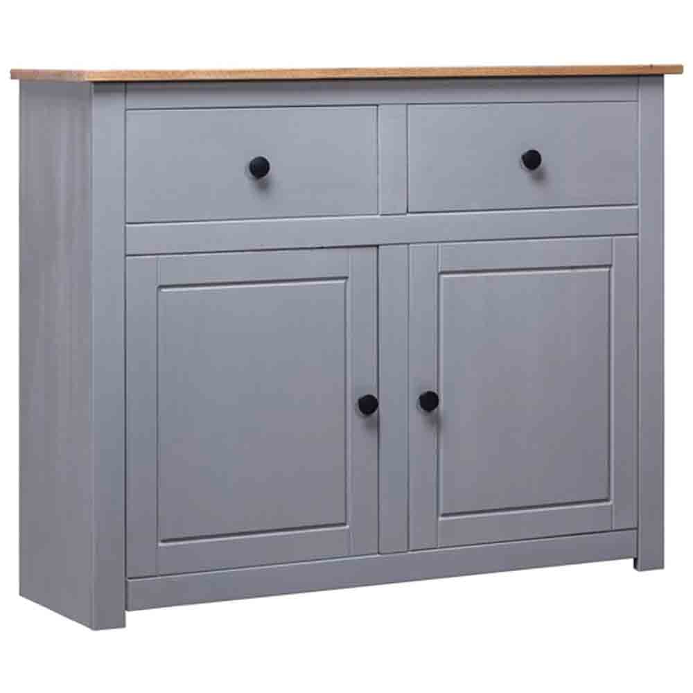 Product photograph of Bury Wooden Sideboard With 2 Doors 2 Drawers In Grey And Brown from Furniture in Fashion