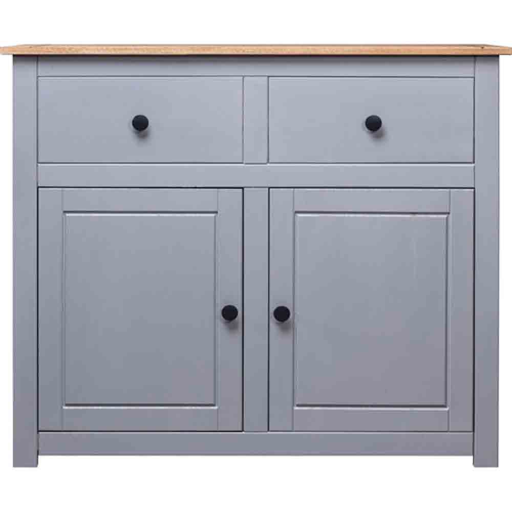 Bury Wooden Sideboard With 2 Doors 2 Drawers In Grey And Brown