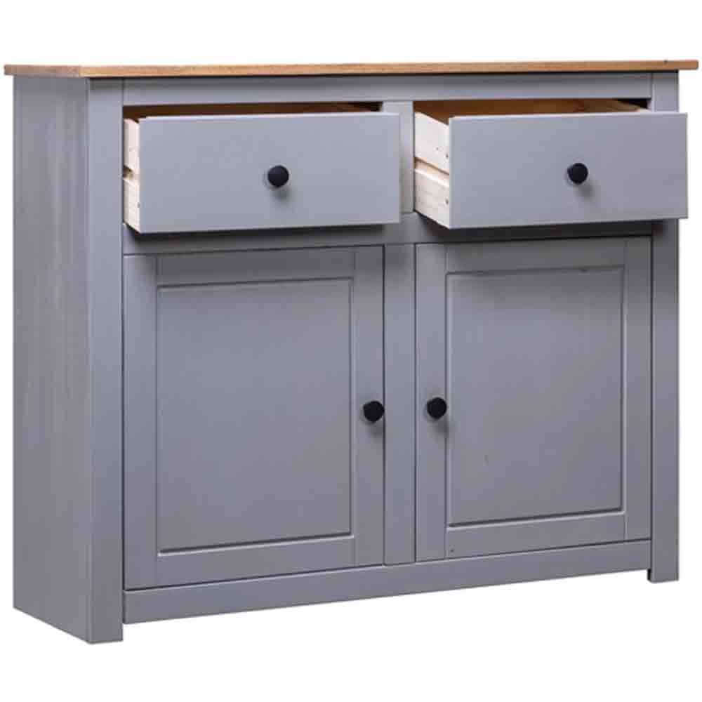 Bury Wooden Sideboard With 2 Doors 2 Drawers In Grey And Brown
