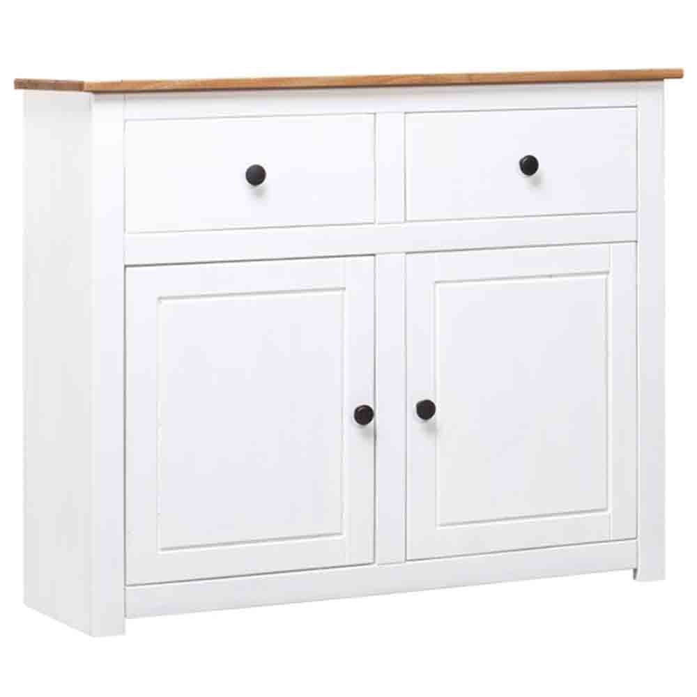 Read more about Bury wooden sideboard with 2 doors 2 drawers in white and brown