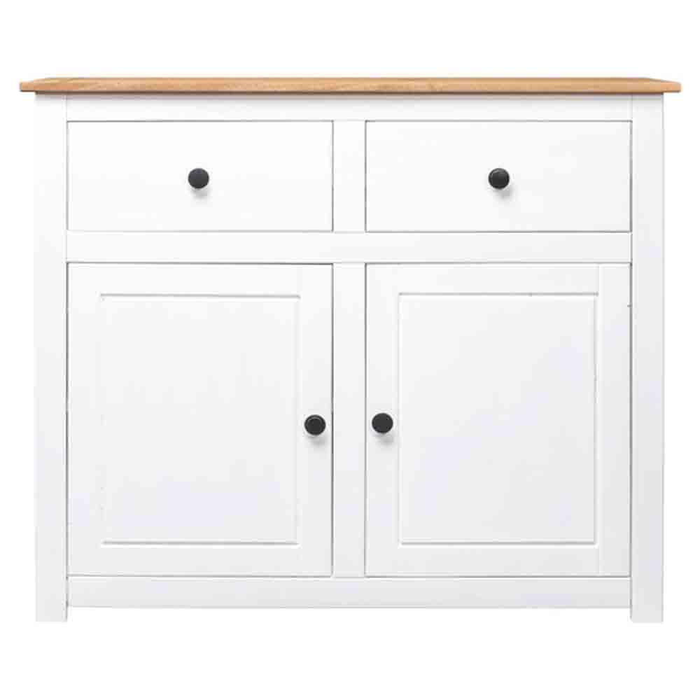 Bury Wooden Sideboard With 2 Doors 2 Drawers In White And Brown