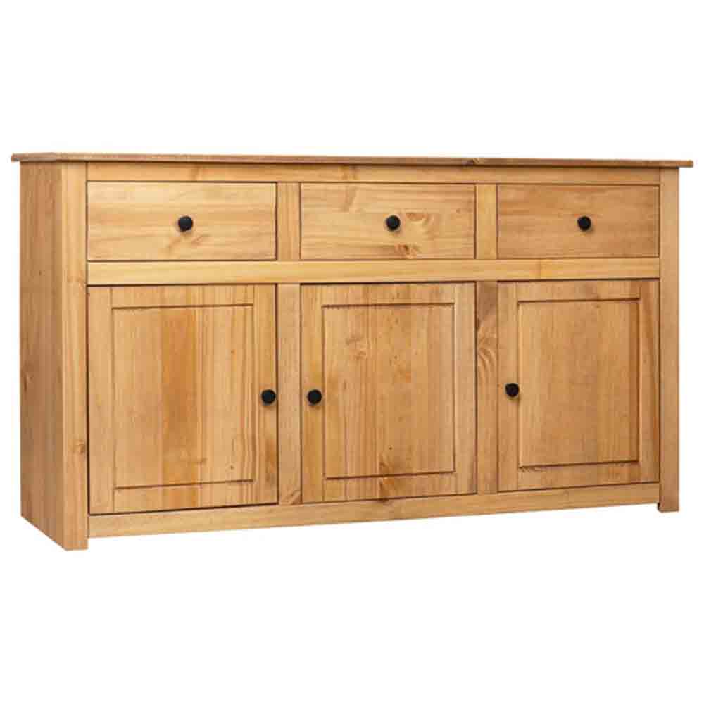 Product photograph of Bury Wooden Sideboard With 3 Doors 3 Drawers In Brown from Furniture in Fashion