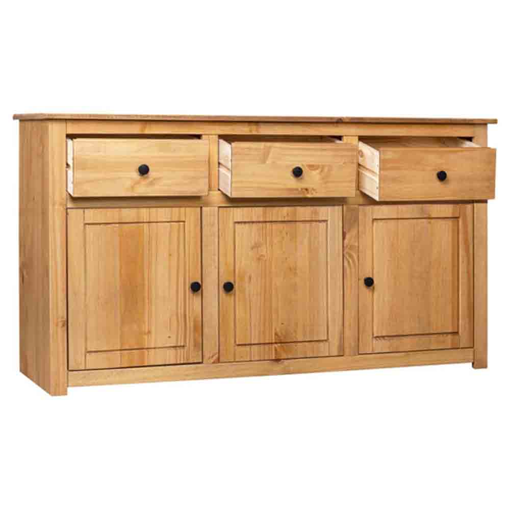 Bury Wooden Sideboard With 3 Doors 3 Drawers In Brown