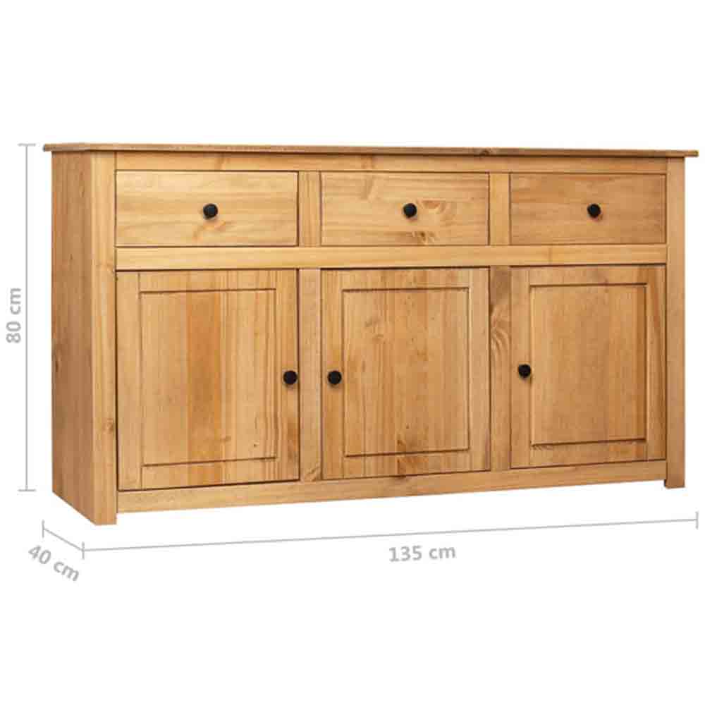 Bury Wooden Sideboard With 3 Doors 3 Drawers In Brown