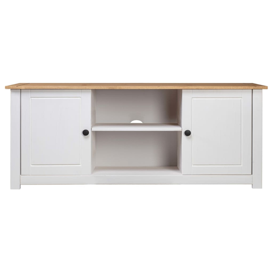 Bury Wooden TV Stand With 2 Doors In White And Brown