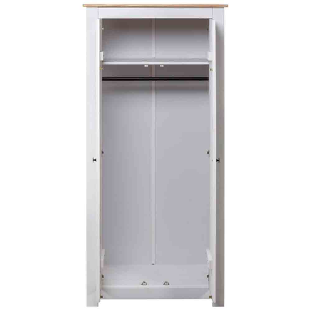 Bury Wooden Wardrobe With 2 Doors In White And Brown