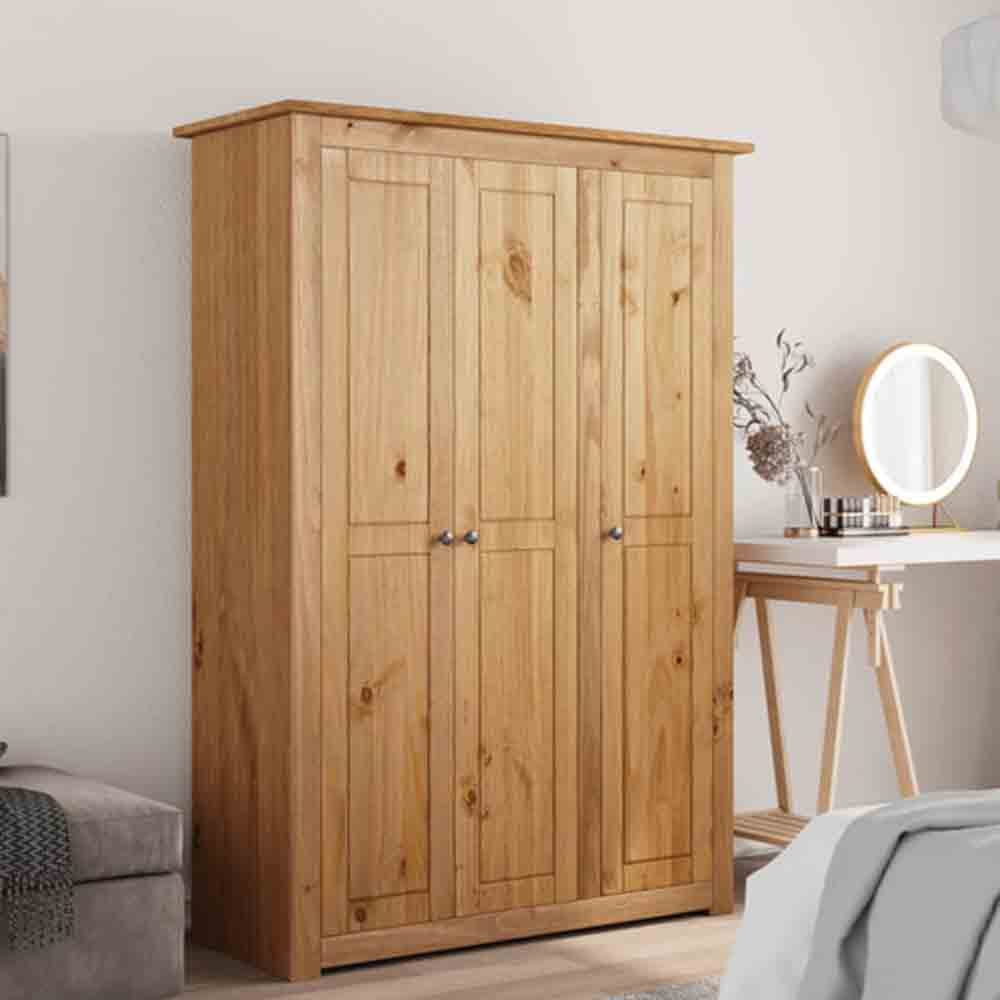 Read more about Bury wooden wardrobe with 3 doors in brown