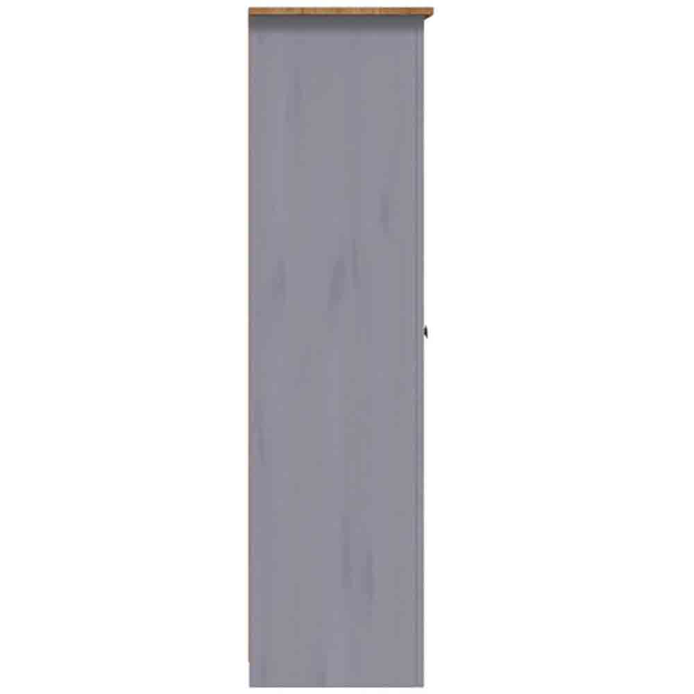 Bury Wooden Wardrobe With 3 Doors In Grey And Brown