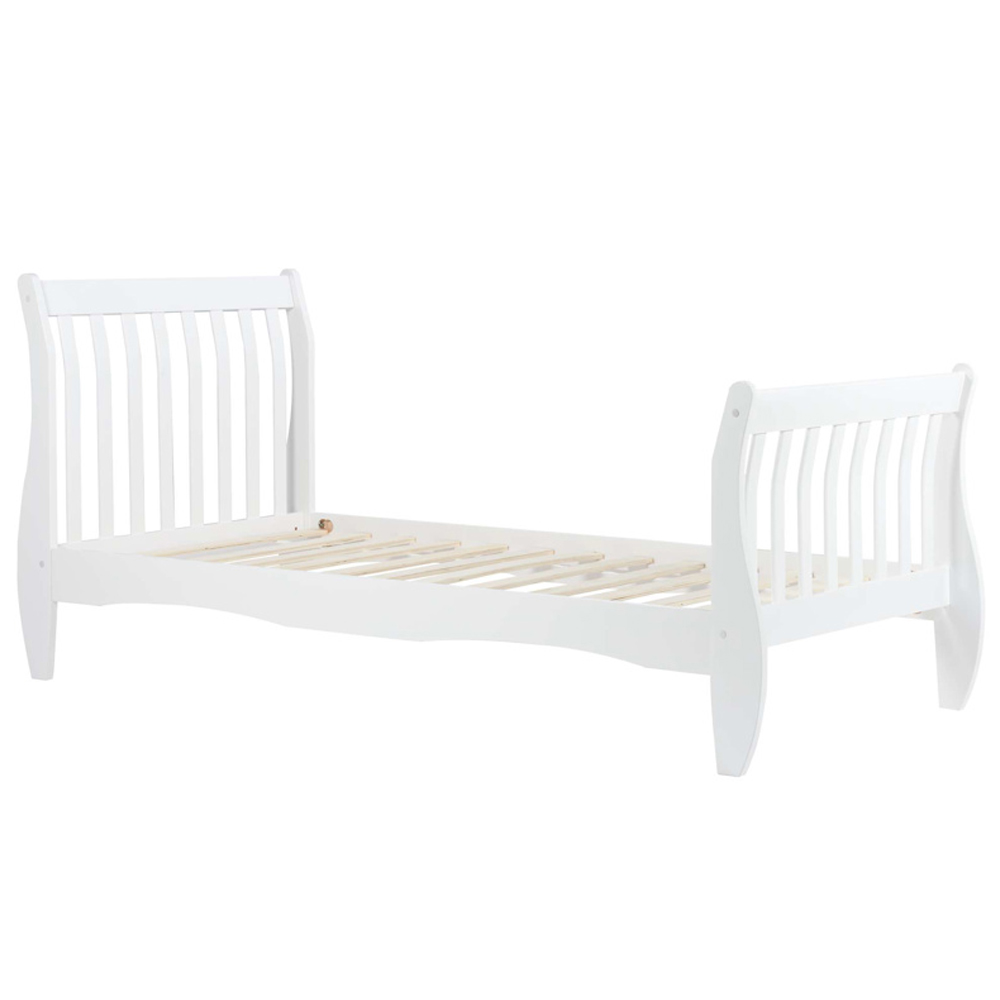 Bushnell Wooden Single Bed In White