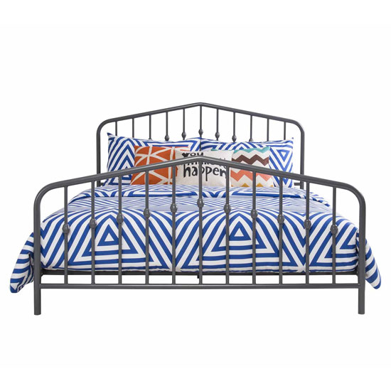 Necton Metal King Size Bed In Grey_2