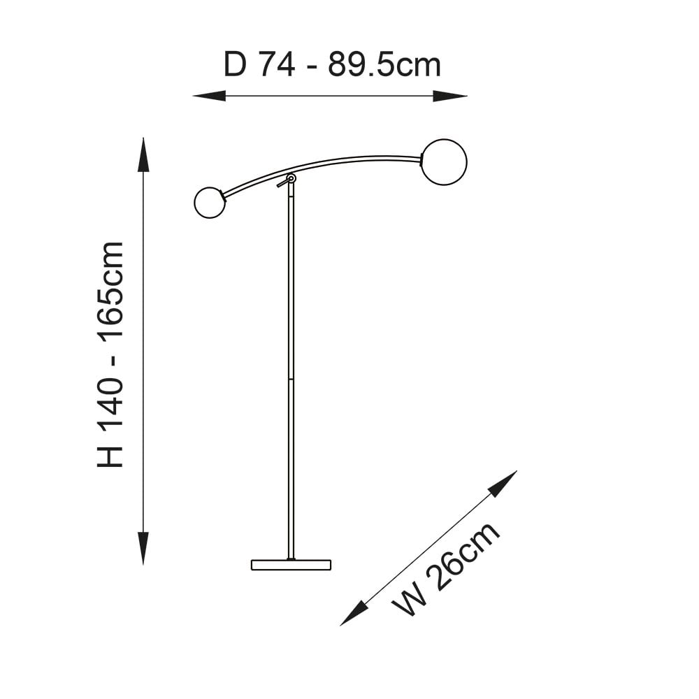 Butte Opal Glass Tall Floor Lamp In Black