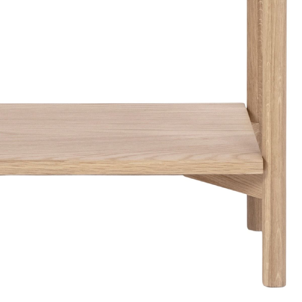 Butte Wooden Bookcase With 4 Shelves Tall In White Oak