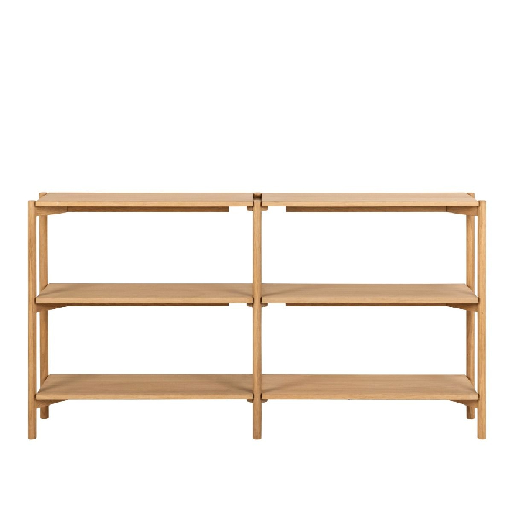 Butte Wooden Bookcase With 4 Shelves Wide In Oak