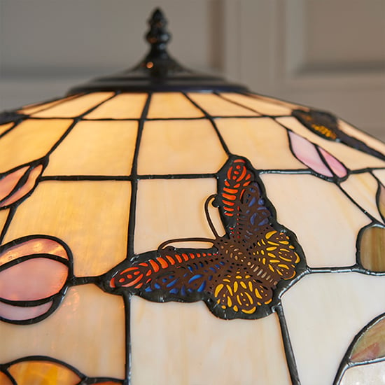 Butterfly Tiffany Glass Floor Lamp In Dark Bronze_3