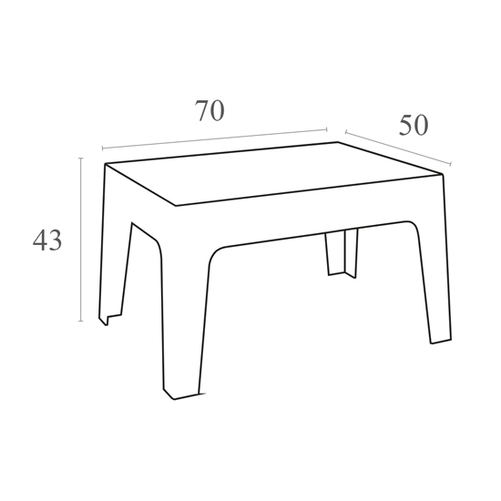 Buxtan Outdoor Stackable Coffee Table In Orange Furniture in Fashion