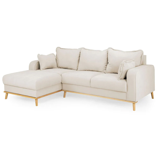 Read more about Buxton fabric left hand corner sofa in beige