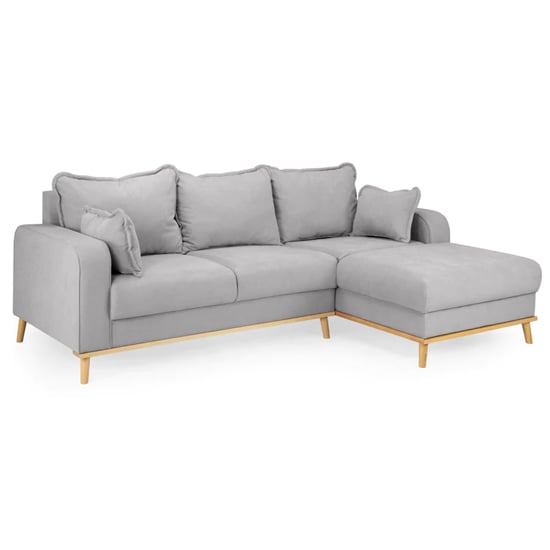 Buxton Fabric Right Hand Corner Sofa In Grey