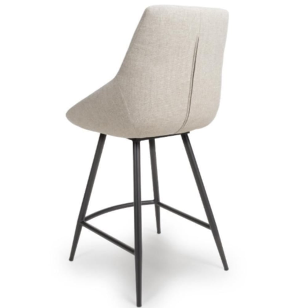 Buxton Natural Fabric Counter Bar Chairs In Pair