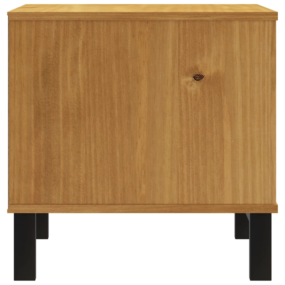 Buxton Wooden Side Table With 1 Drawer In Brown Black