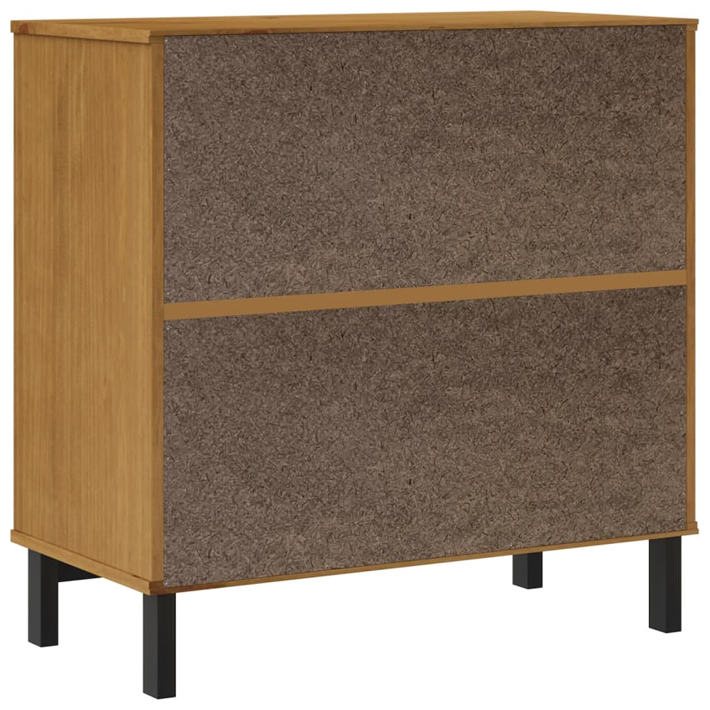Buxton Wooden Sideboard With 1 Door 2 Drawers In Brown Black