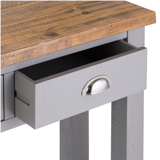 Bylant Wooden Console Table In Grey And Natural With 2 Drawers_2