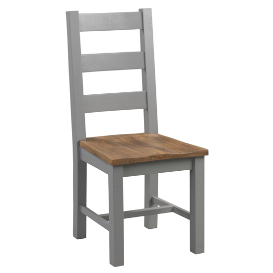 Bylant Wooden Dining Chair In Grey And Natural FiF