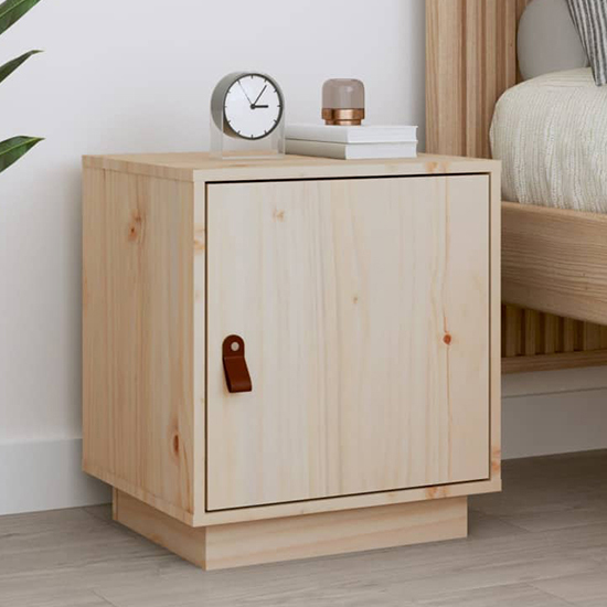 Read more about Byrne pinewood bedside cabinet with 1 door in natural