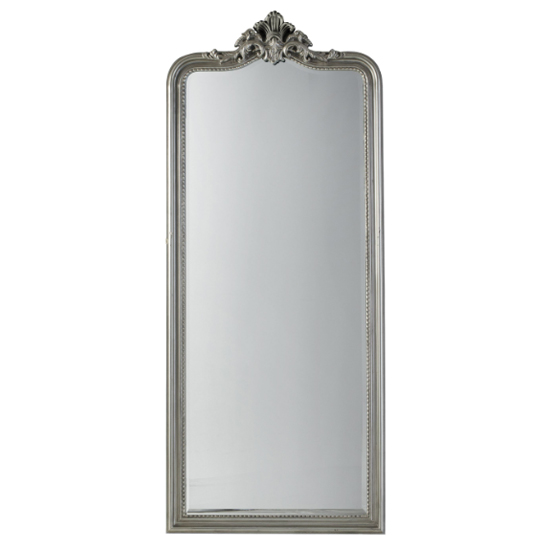 Read more about Cabot leaner floor mirror with silver wooden frame