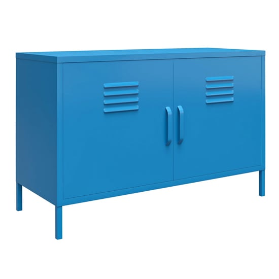 Cribbs Locker Metal Accent Cabinet With 2 Doors In Blue_2