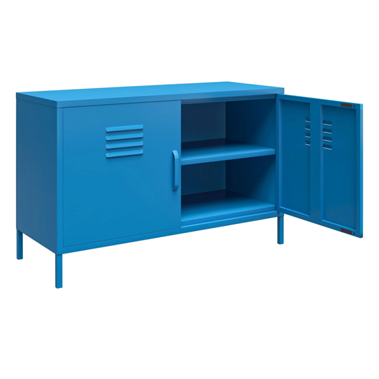 Cribbs Locker Metal Accent Cabinet With 2 Doors In Blue_3
