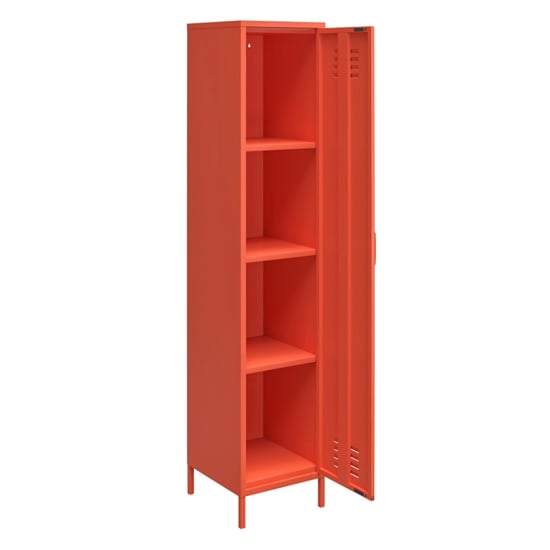 Cribbs Locker Metal Storage Cabinet With 1 Door In Orange_3