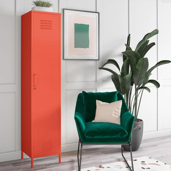 Cribbs Locker Metal Storage Cabinet With 1 Door In Orange_1