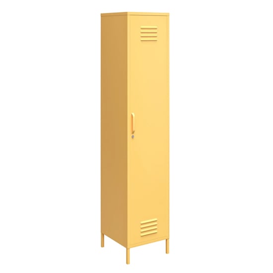 Cribbs Locker Metal Storage Cabinet With 1 Door In Yellow_2