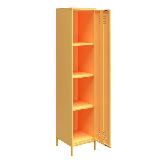 Cribbs Locker Metal Storage Cabinet With 1 Door In Yellow_3