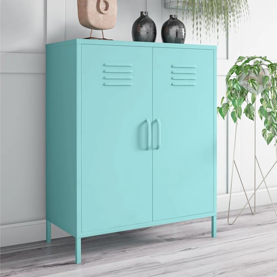 Cribbs Locker Metal Storage Cabinet With 2 Doors In Mint