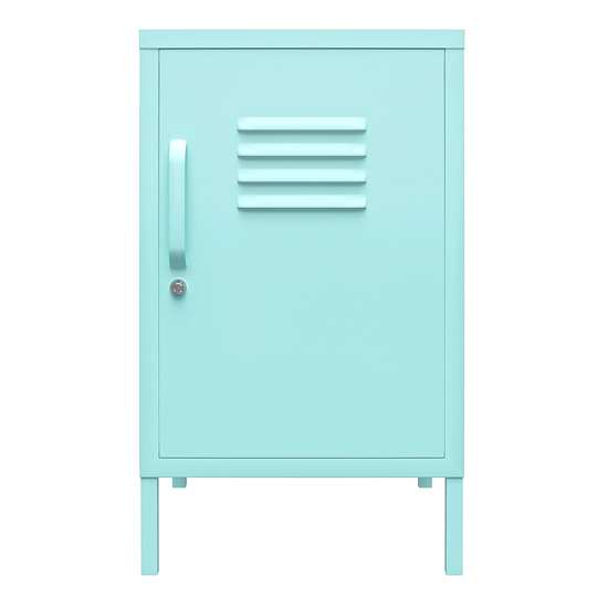 Cerritos Metal Side Table With 1 Door In Spearmint