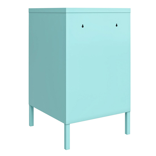 Cerritos Metal Side Table With 1 Door In Spearmint