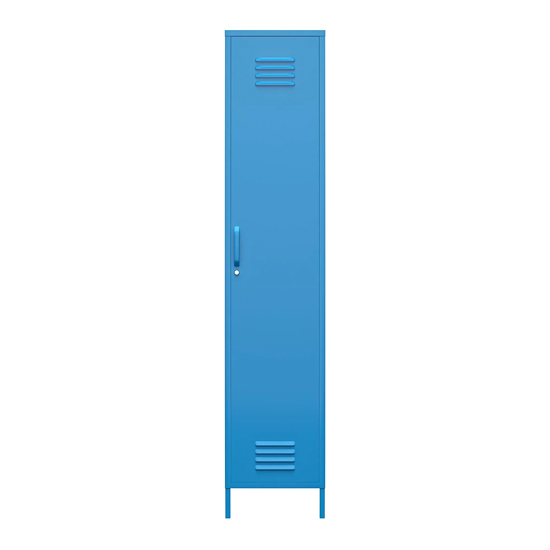 Caches Metal Locker Storage Cabinet With 1 Door In Blue_5