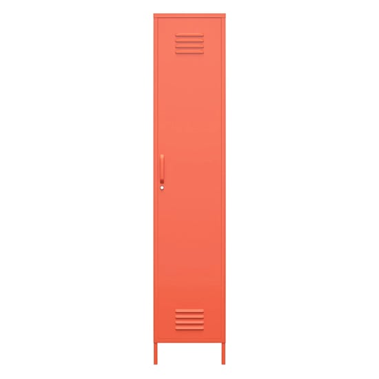 Caches Metal Locker Storage Cabinet With 1 Door In Orange_5
