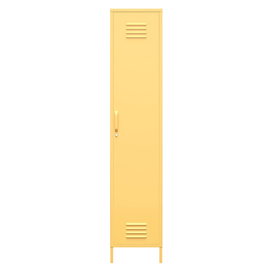 Caches Metal Locker Storage Cabinet With 1 Door In Yellow_5