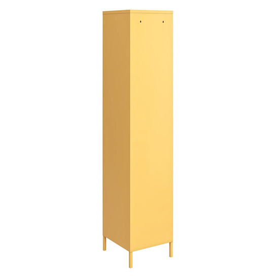 Caches Metal Locker Storage Cabinet With 1 Door In Yellow_6