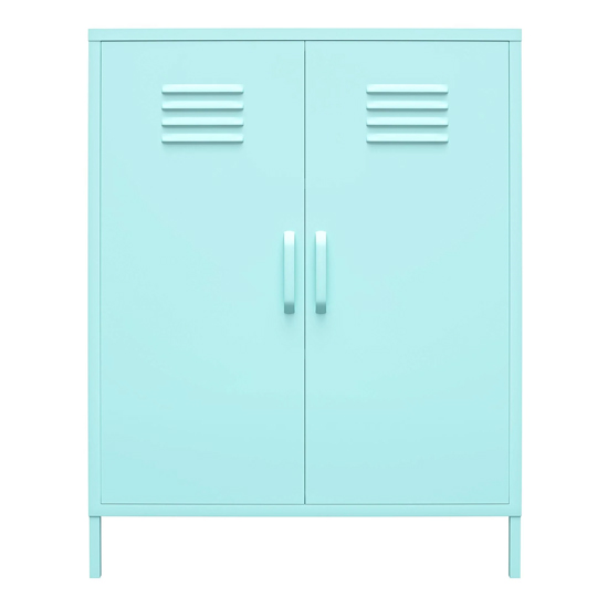 Caches Metal Locker Storage Cabinet With 2 Doors In Spearmint_5