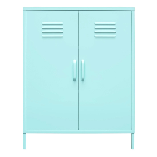 Caches Metal Locker Storage Cabinet With 2 Doors In Spearmint_5