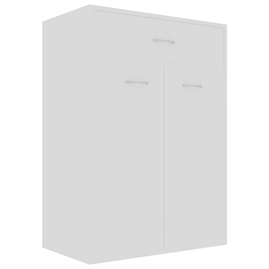 Cadao Wooden Shoe Storage Cabinet With 2 Doors In White