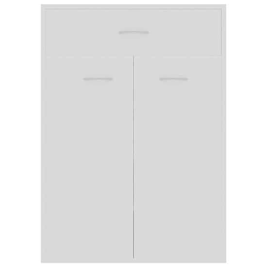 Cadao Wooden Shoe Storage Cabinet With 2 Doors In White
