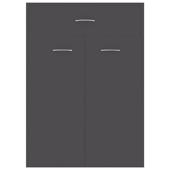 Cadao Wooden Wooden Shoe Storage Cabinet With 2 Doors In Grey_5
