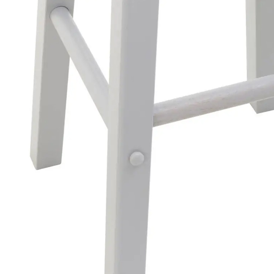 Cadell Grey Tropical Hevea Wood Bar Stools In Pair